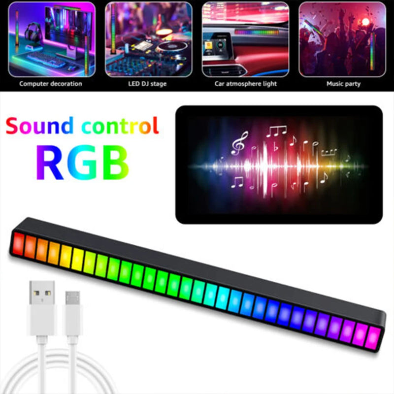 Led Home voz-controlador de ritmo, tira de luz música, controle de som atmosfera  led, festa decoração do carro e muito mais!