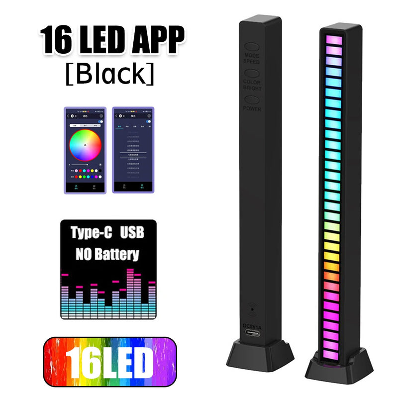 Led Home voz-controlador de ritmo, tira de luz música, controle de som atmosfera  led, festa decoração do carro e muito mais!